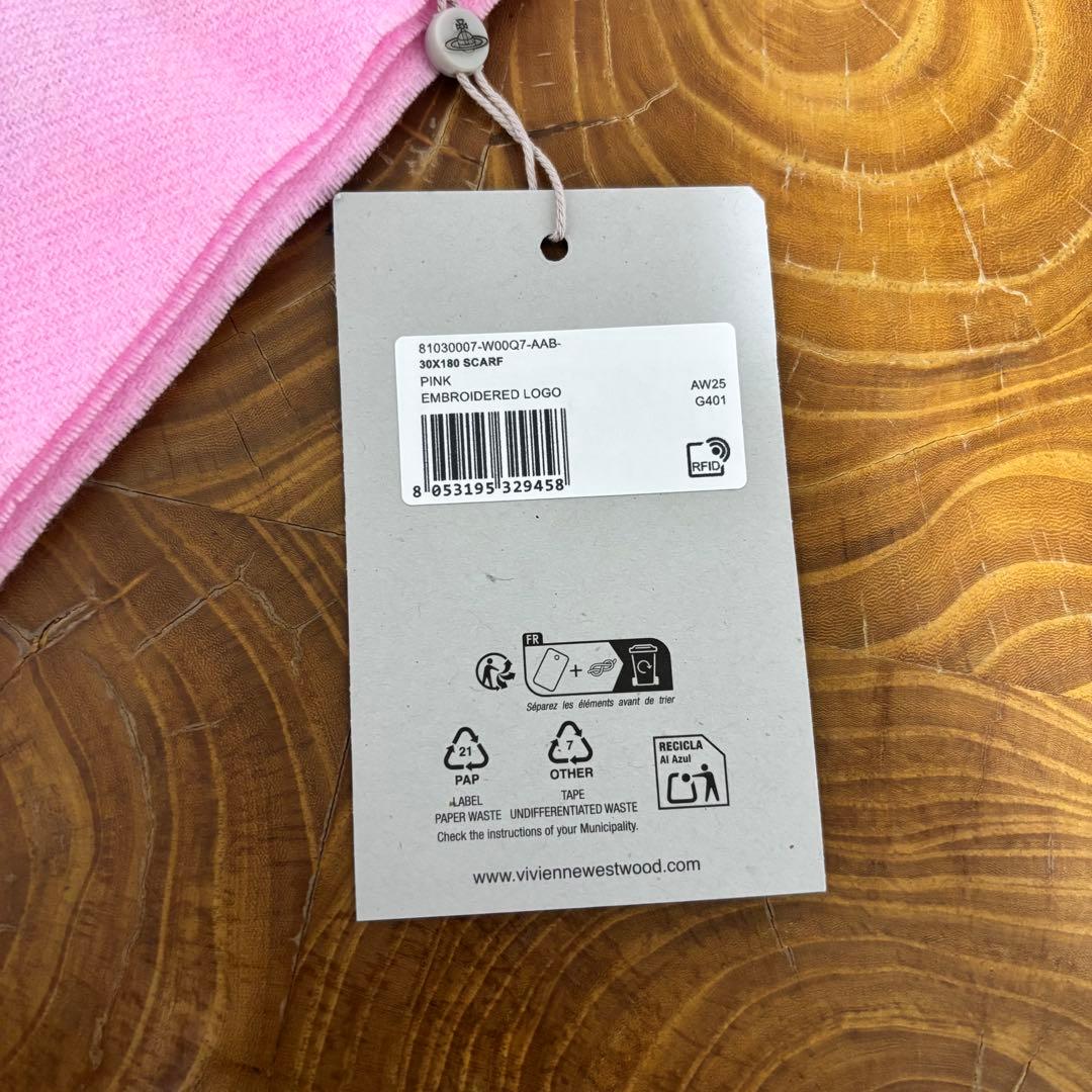 ヴィヴィアンウエストウッド ウール　マフラー　ピンク　新品未使用