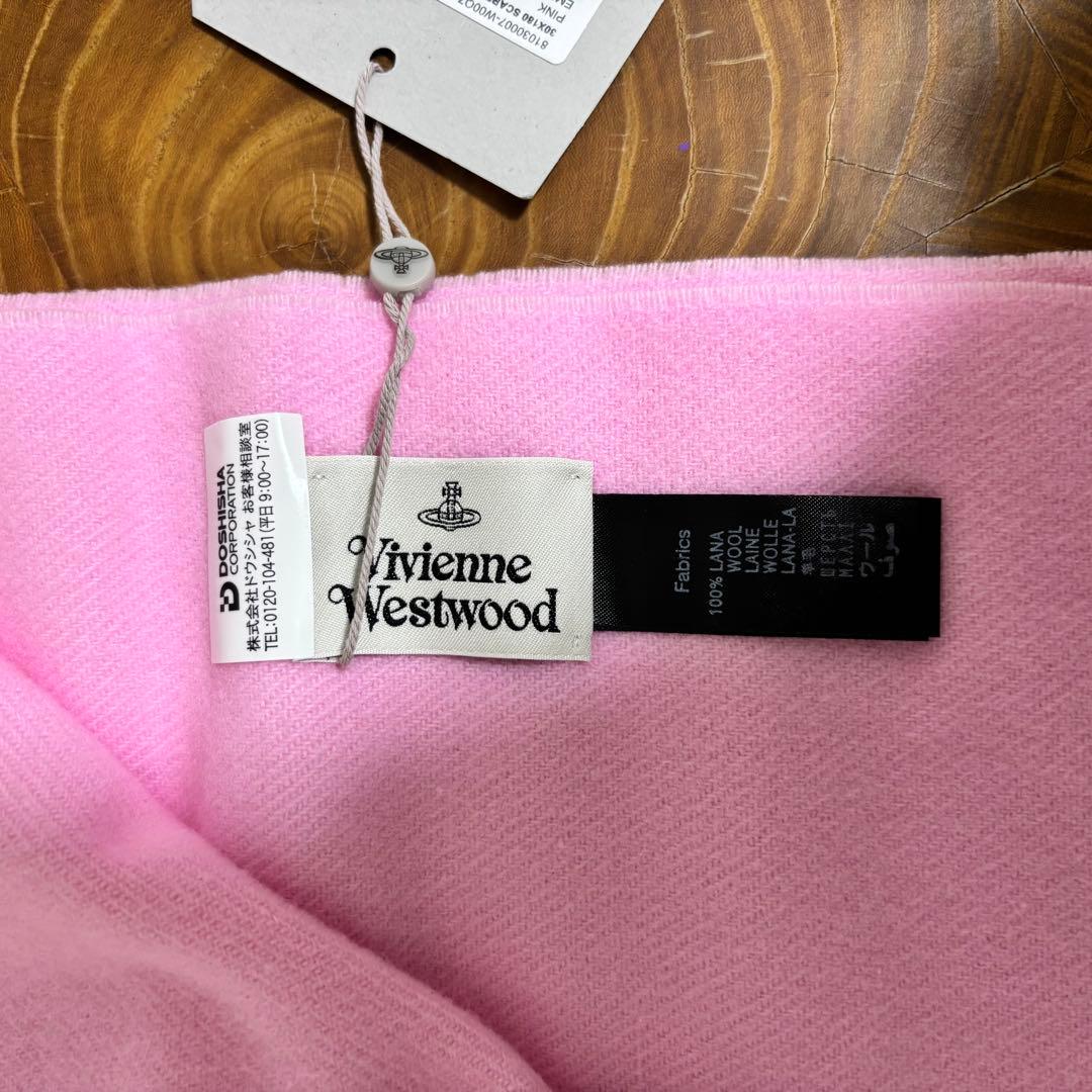 ヴィヴィアンウエストウッド ウール　マフラー　ピンク　新品未使用