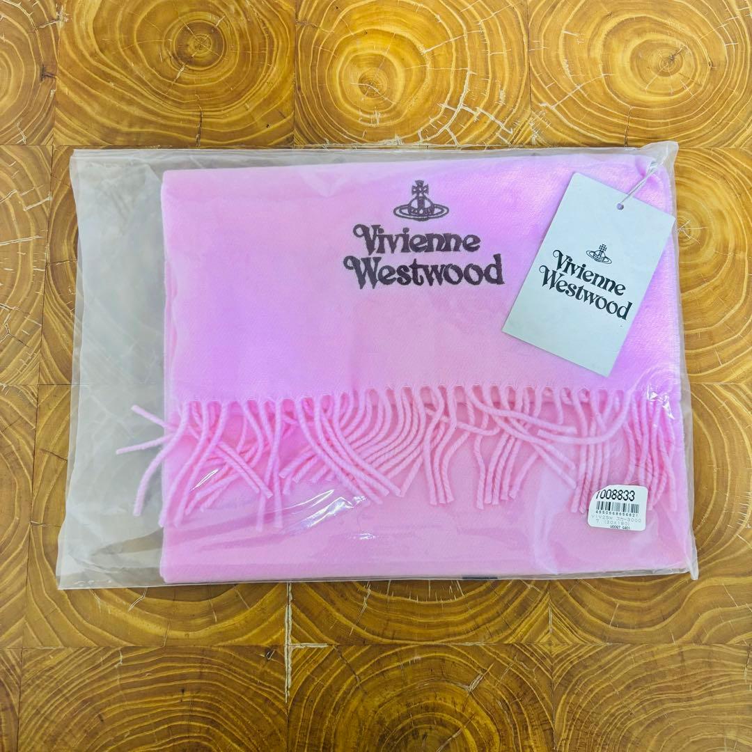 ヴィヴィアンウエストウッド ウール　マフラー　ピンク　新品未使用