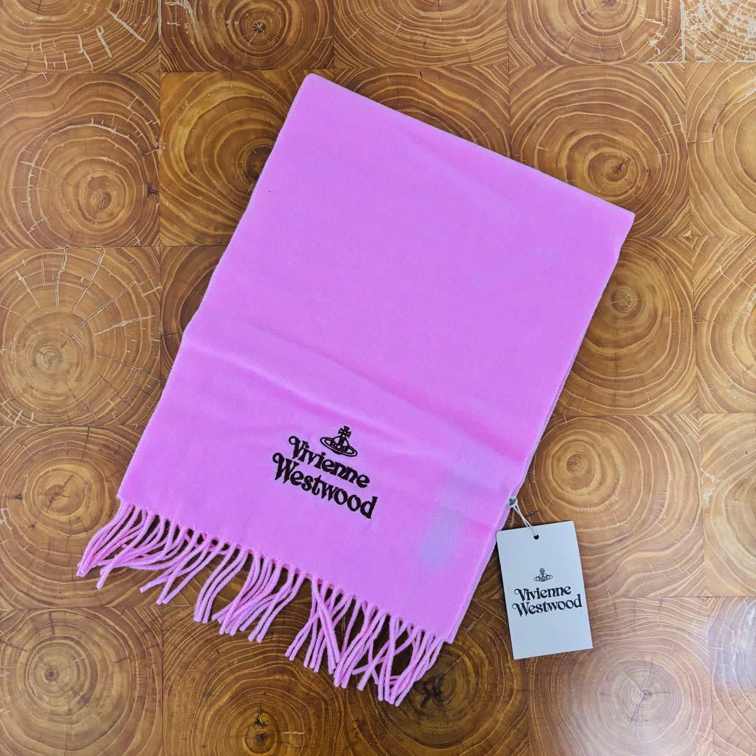 ヴィヴィアンウエストウッド ウール　マフラー　ピンク　新品未使用