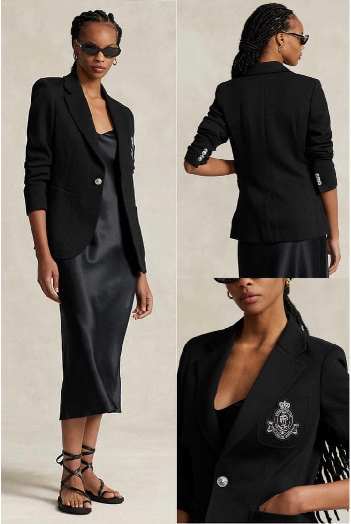 試着のみ美品⭐︎大人気⭐︎ラルフローレン⭐︎ロゴクレスト ニット ブレザー⭐︎現行