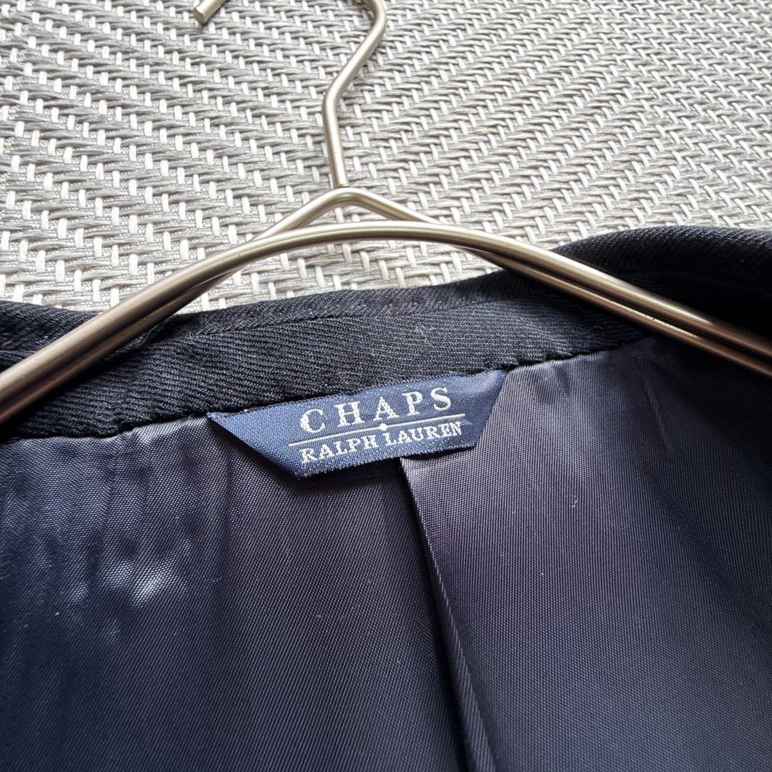 極美品 ラルフローレン CHAPS ダブルテーラードジャケット 金ボタン L