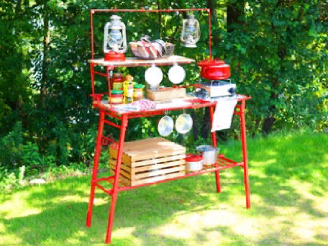 キッチンカウンターテーブルセット＋ツーバーナースタンド　ネイチャートーンズ