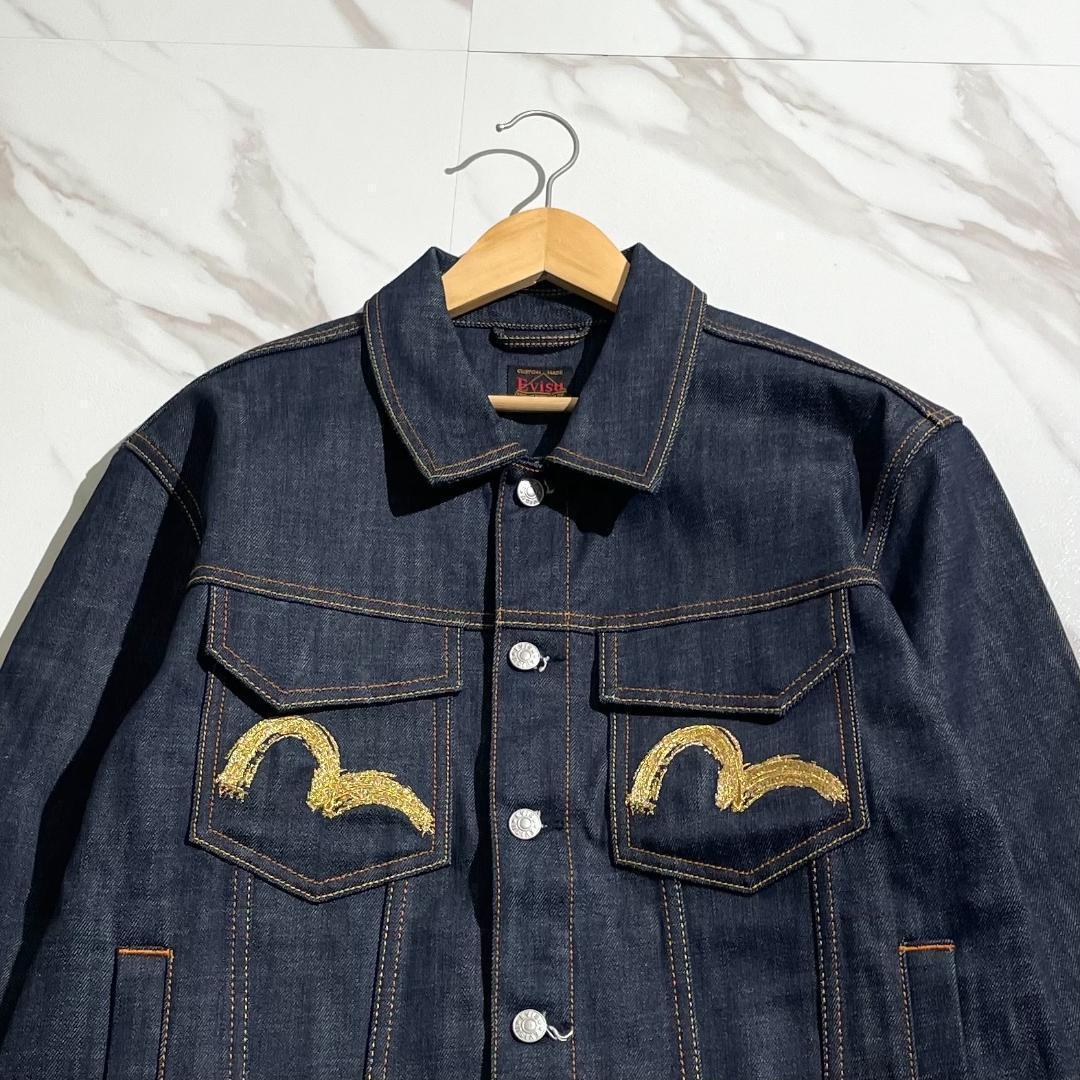 25ss　エヴィス EVISU　白沢刺繍　デニムジャケット　リラックスフィット