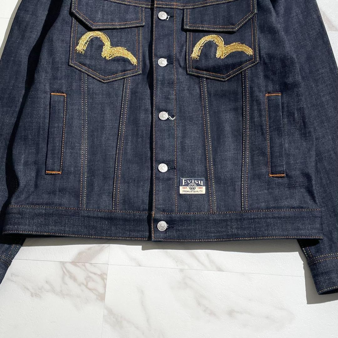 25ss　エヴィス EVISU　白沢刺繍　デニムジャケット　リラックスフィット