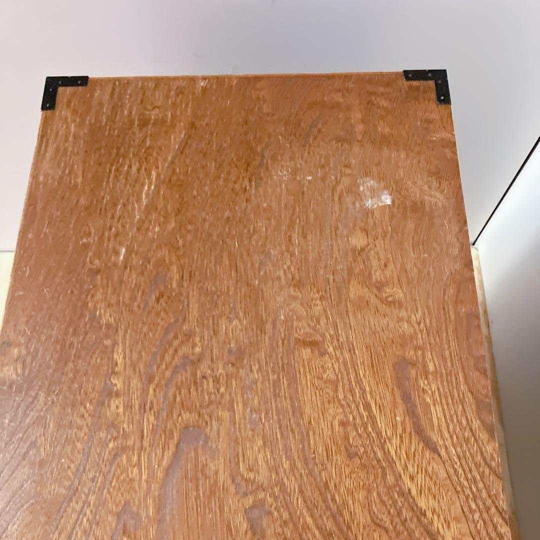 からくり箪笥　耐火金庫付き　アンティーク　昭和レトロ　小物入れ　鍵　ナンバー付き