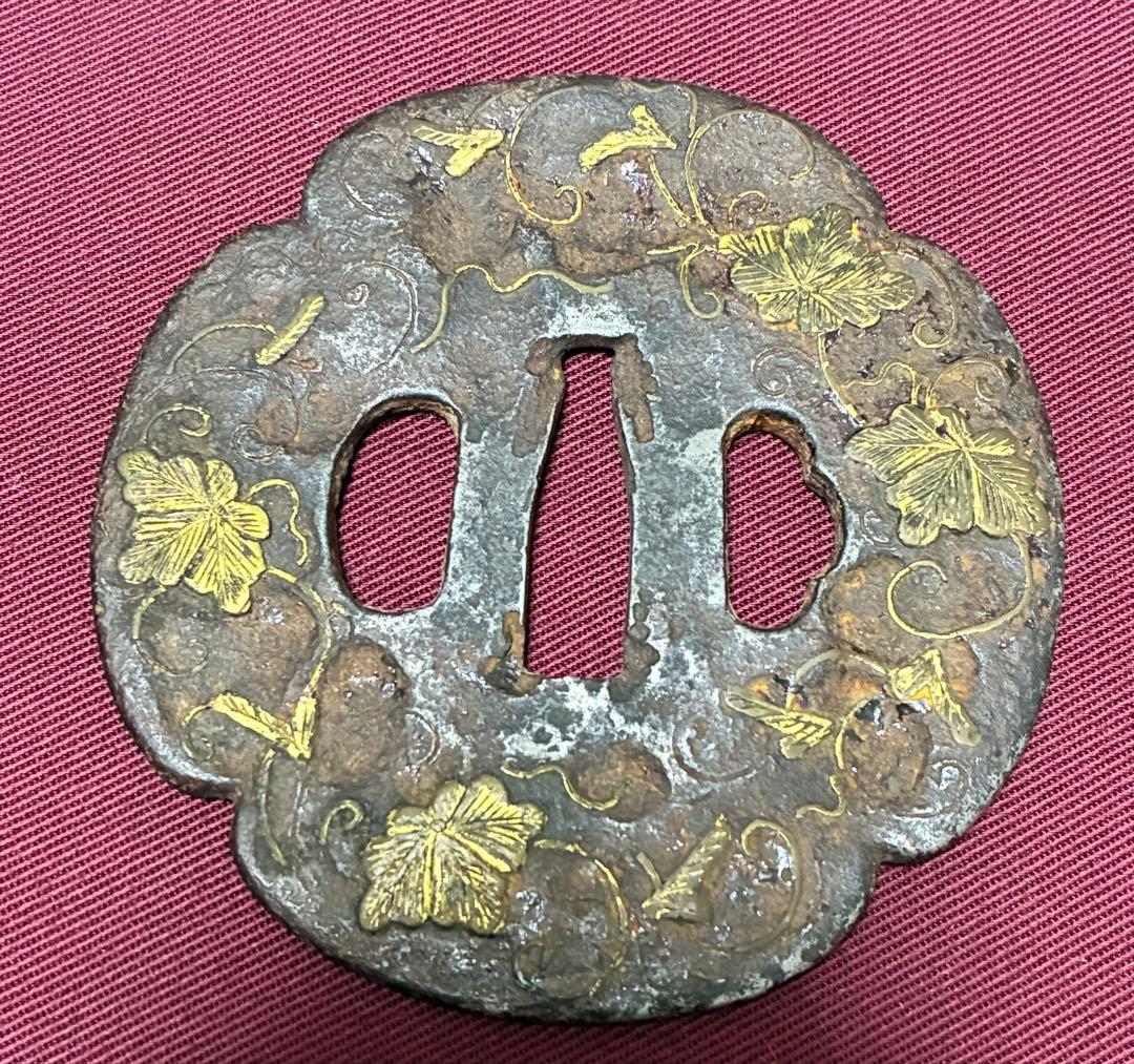 刀の鍔 武具日本刀 刀装具 時代物