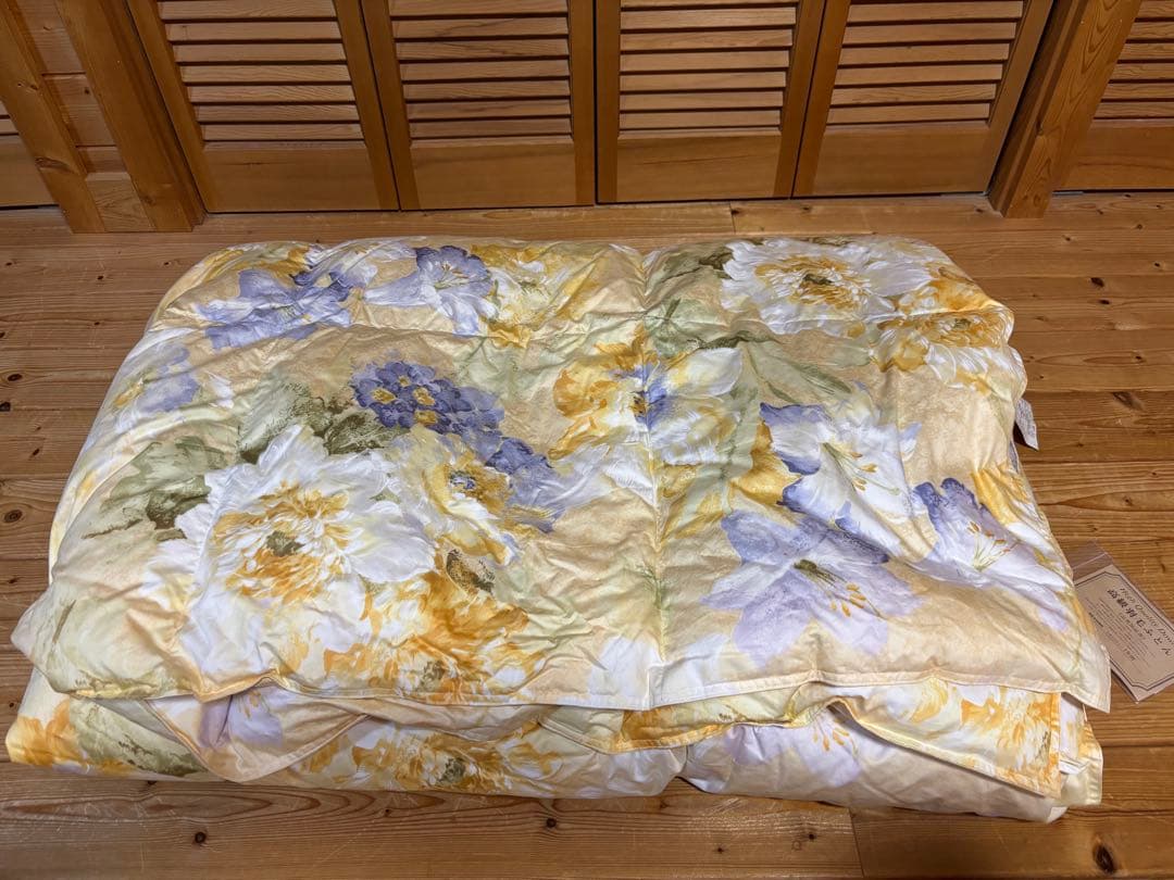 花柄 高級ダウン掛け布団 190cm×210cm