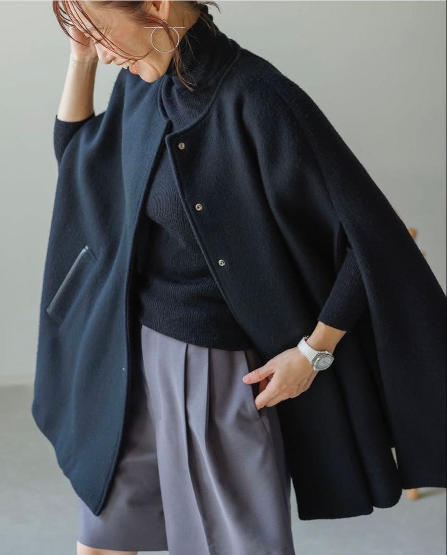 新品タグ付✨ anplegant アンプレガント ポンチョコート ケープコート