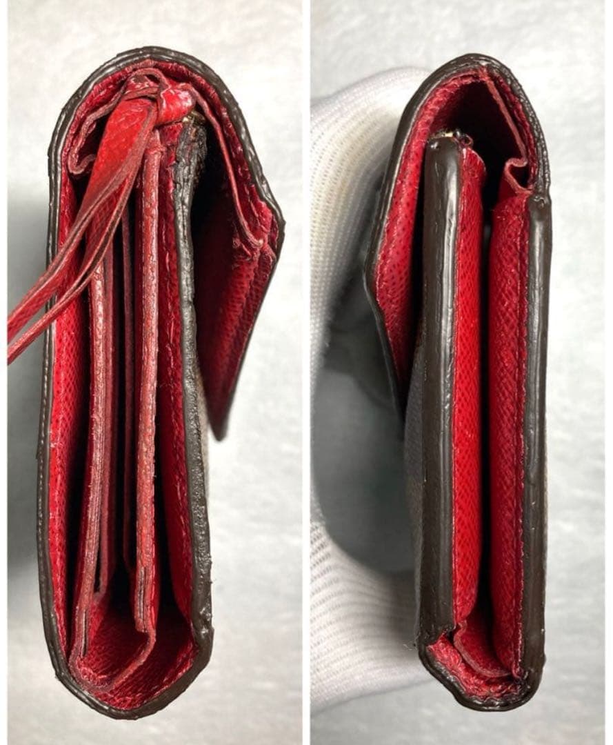 ルイヴィトン ダミエエベヌ ポルトフォイユ　ヴィクトリーヌ 三つ折り財布