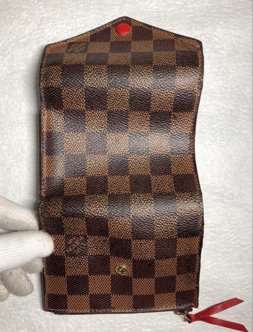 ルイヴィトン ダミエエベヌ ポルトフォイユ　ヴィクトリーヌ 三つ折り財布