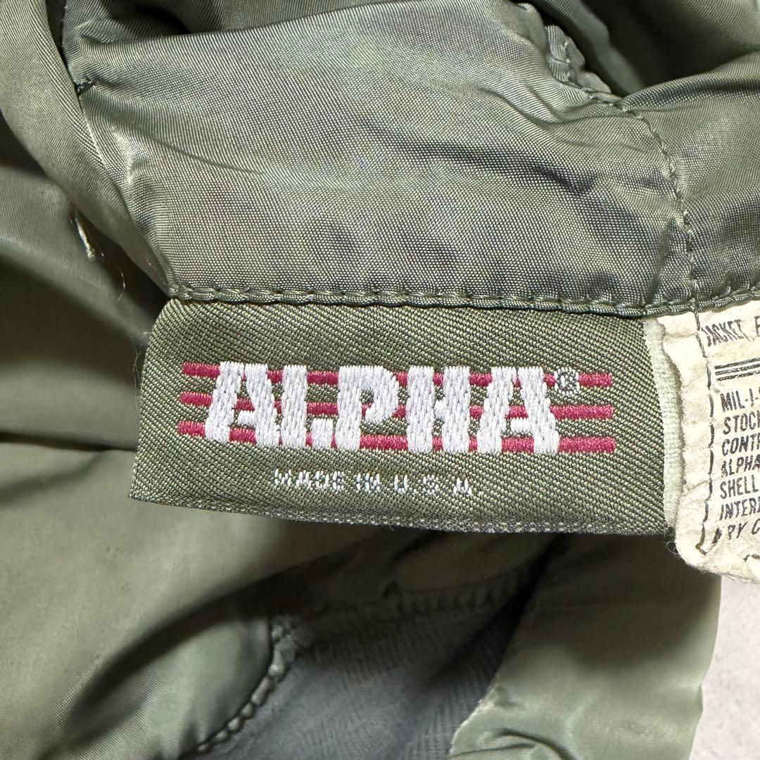 ALPHA MA-1 MEDIUM 70s後半 80s初頭 USA ヴィンテージ