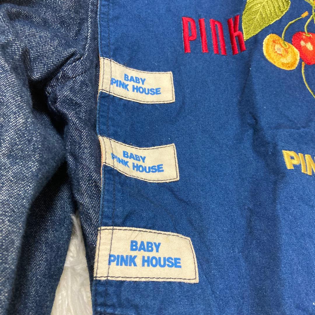 希少　ベビーピンクハウス　さくらんぼ柄　ブルゾン　デニムジャケット　L アウター