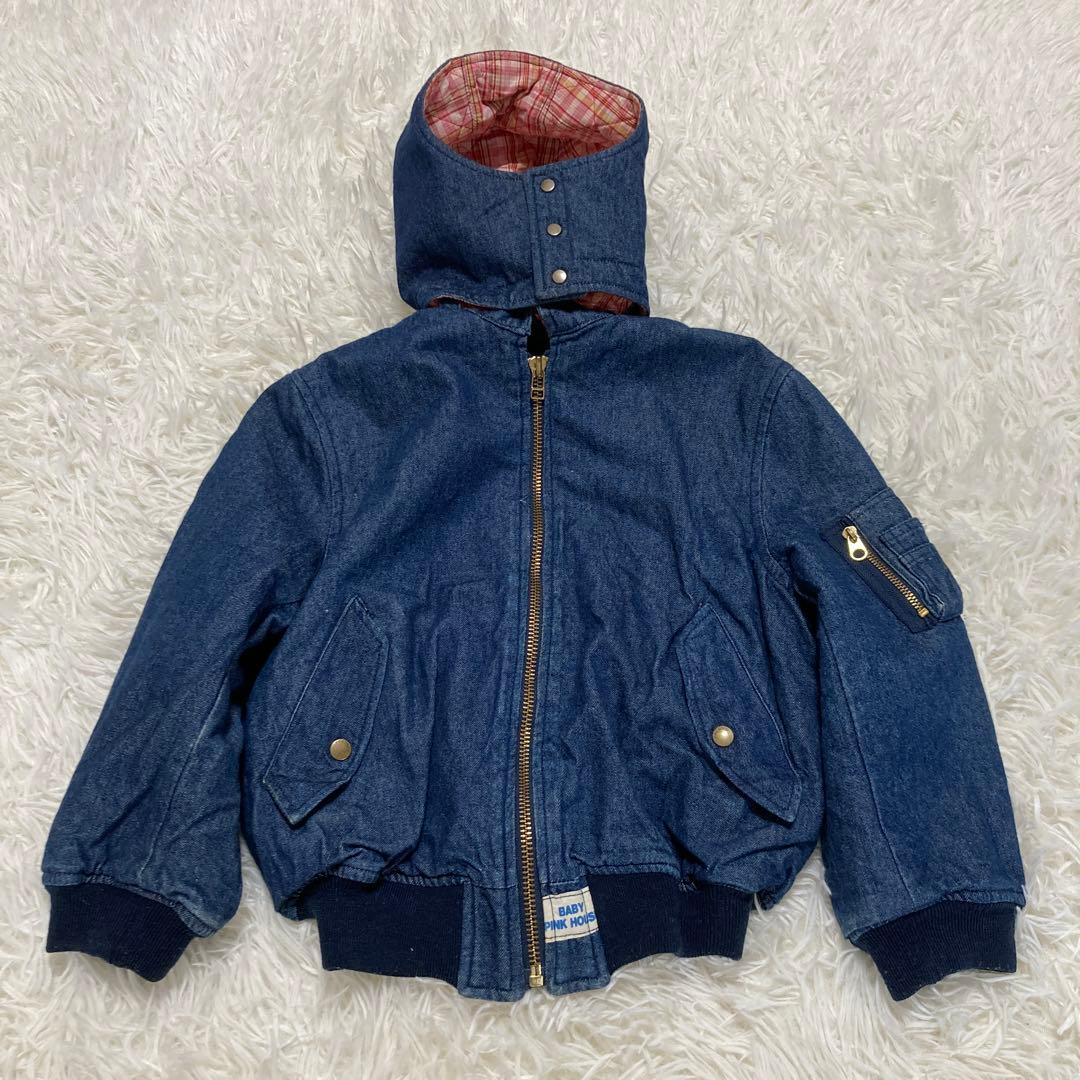 希少　ベビーピンクハウス　さくらんぼ柄　ブルゾン　デニムジャケット　L アウター