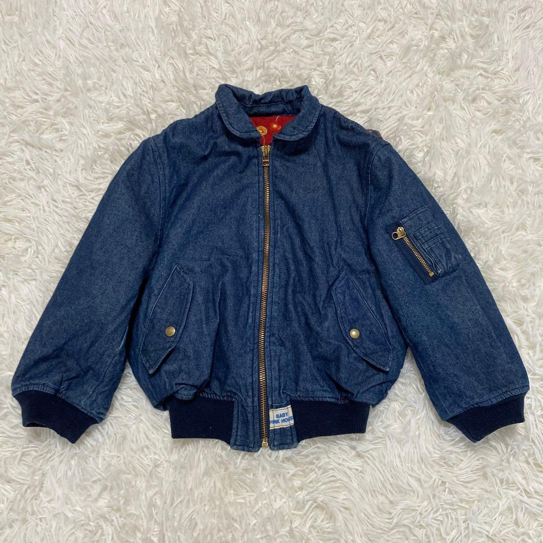 希少　ベビーピンクハウス　さくらんぼ柄　ブルゾン　デニムジャケット　L アウター