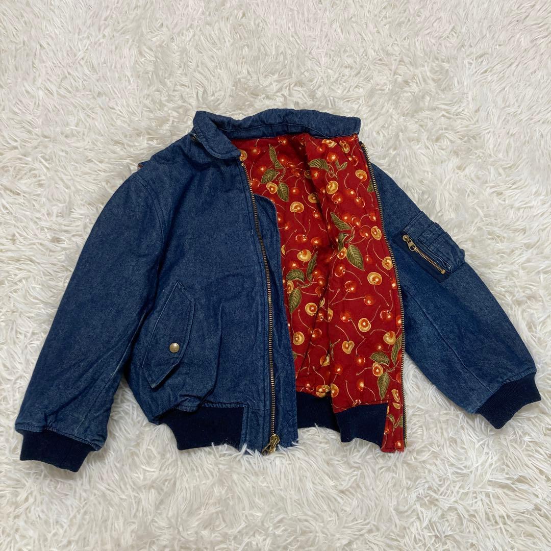 希少　ベビーピンクハウス　さくらんぼ柄　ブルゾン　デニムジャケット　L アウター