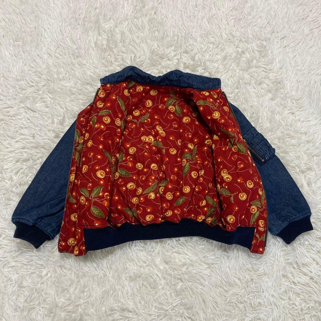 希少　ベビーピンクハウス　さくらんぼ柄　ブルゾン　デニムジャケット　L アウター