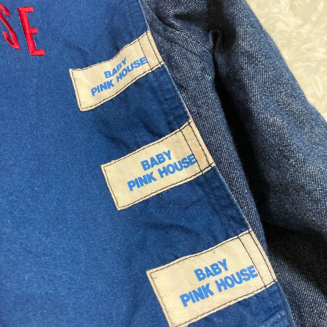 希少　ベビーピンクハウス　さくらんぼ柄　ブルゾン　デニムジャケット　L アウター