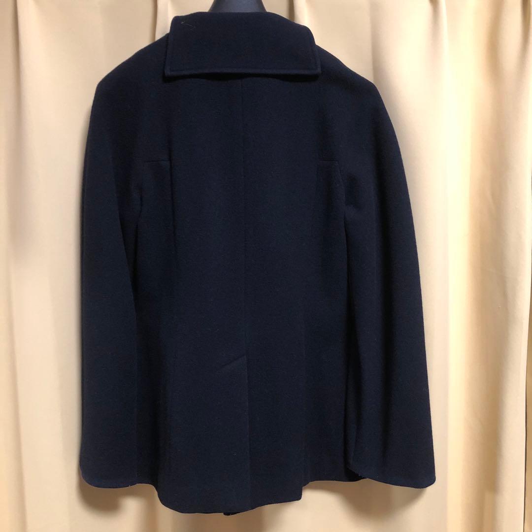 ヨウジヤマモト　ネイビー ウール混合 ピーコート