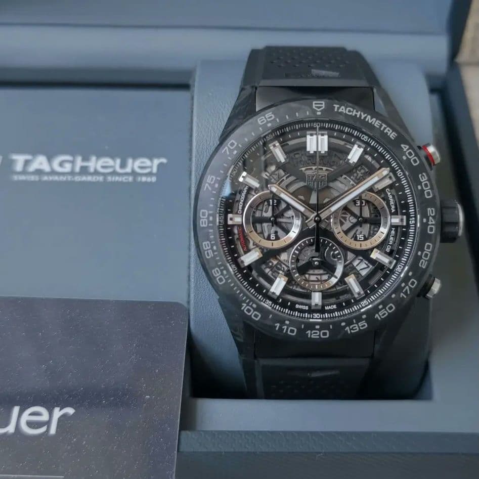 【ほぼ未使用・極美品】 カレラ キャリバーホイヤー02 45mm タグホイヤー