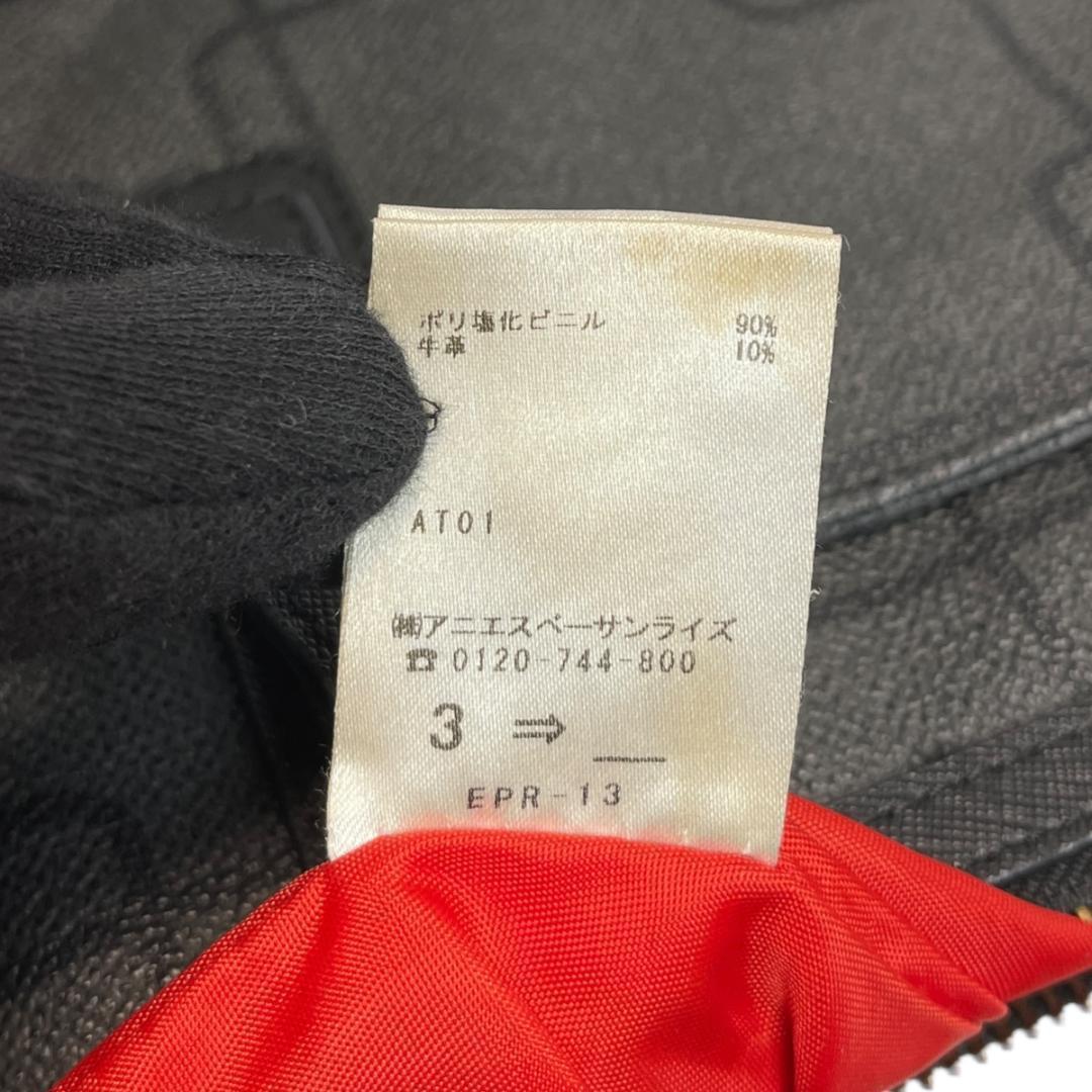 美品 agnes b 2704 トートバッグ A4可能 総柄 PVC ネームタグ