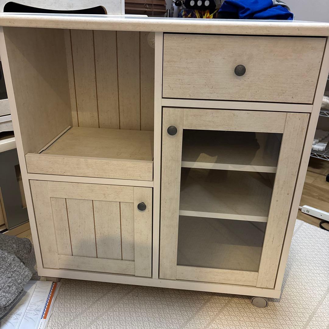 【引き取り値引き⭕️】ニトリ　キッチンワゴン　レンジ台　リズバレー