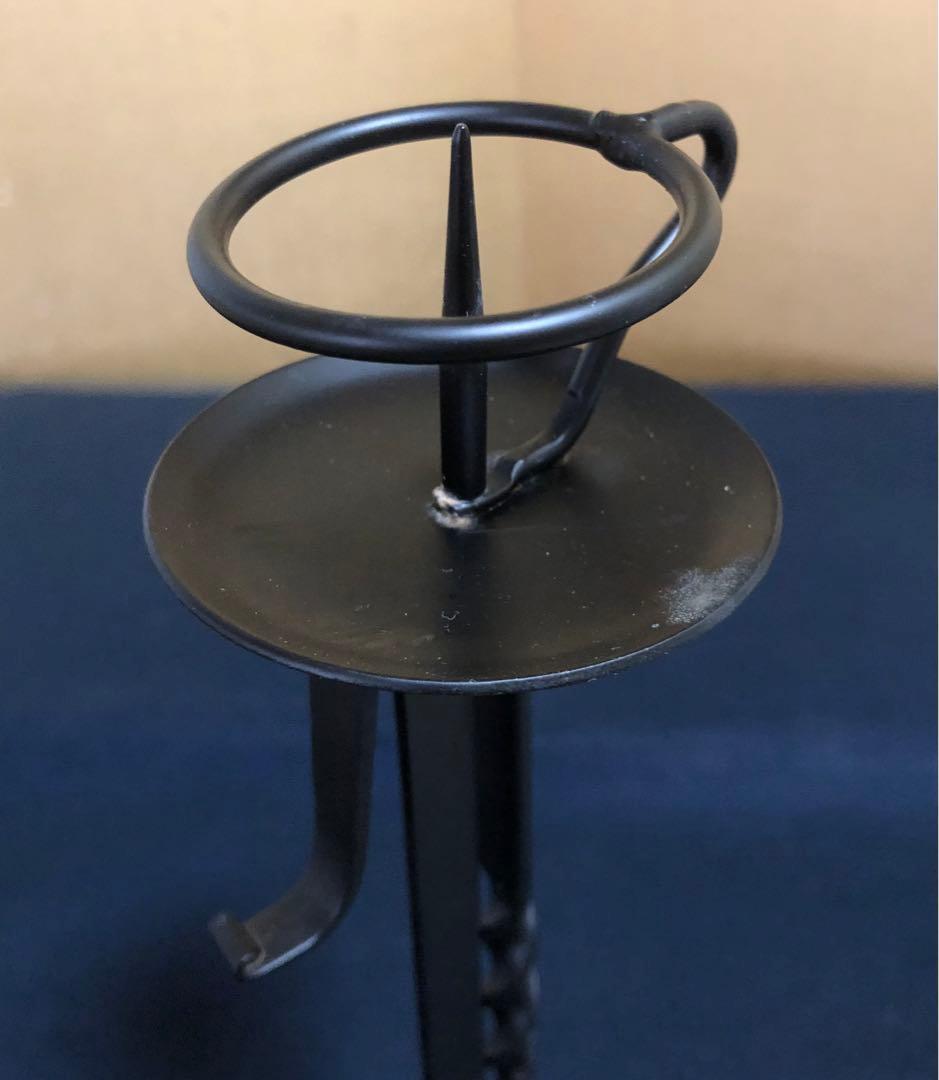 割引❗️《R》茶道具 夜咄 膳燭一対 燭立 燭台 元箱　260120き5