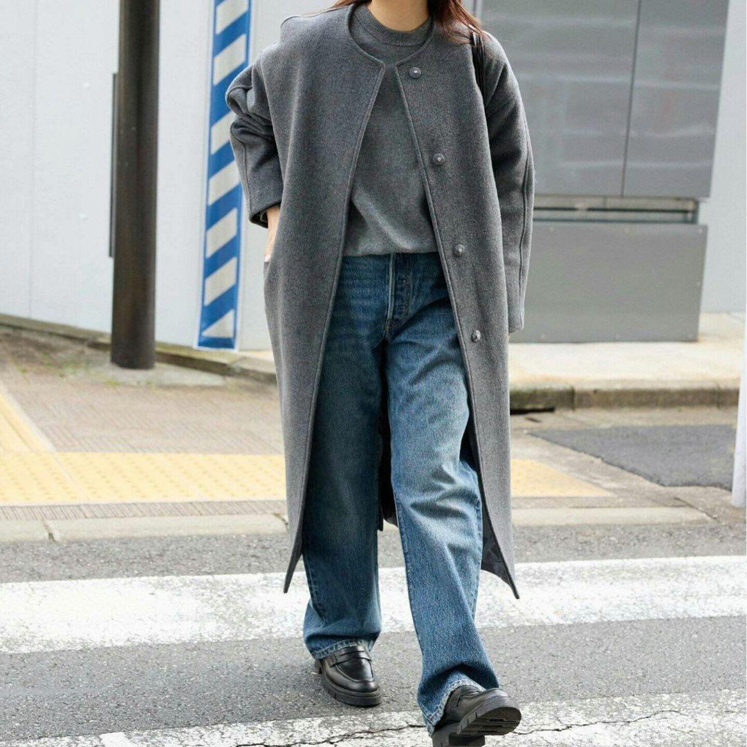 24AW ジャーナルスタンダード スーパー140ビーバーノーカラーコート