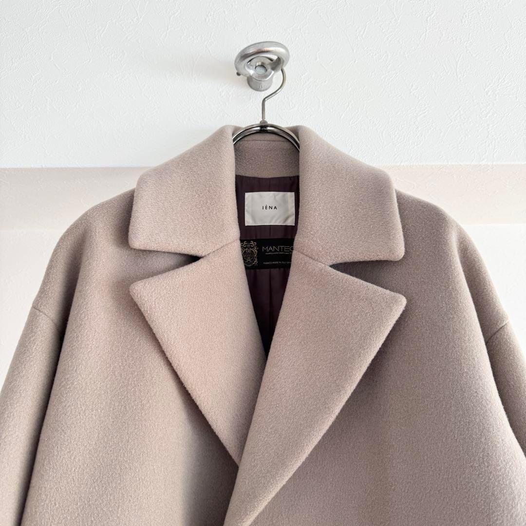 イエナ／極美品❤️定番人気MANTECOオーバーチェスターコート モカベージュ36