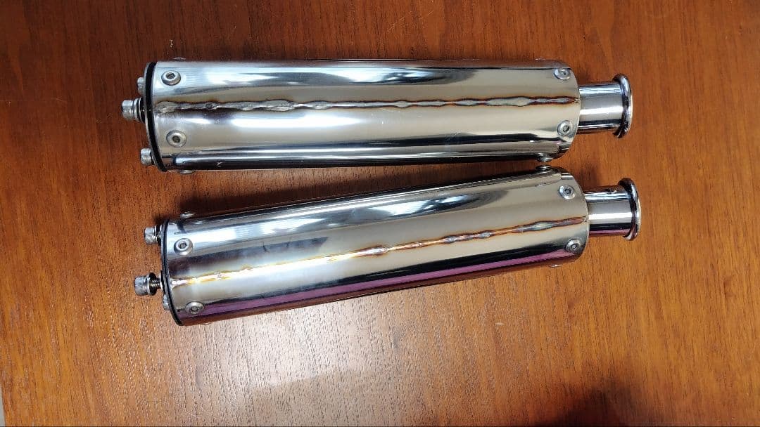 T2Racing ステンレスサイレンサー　 約30cm　逆三角形