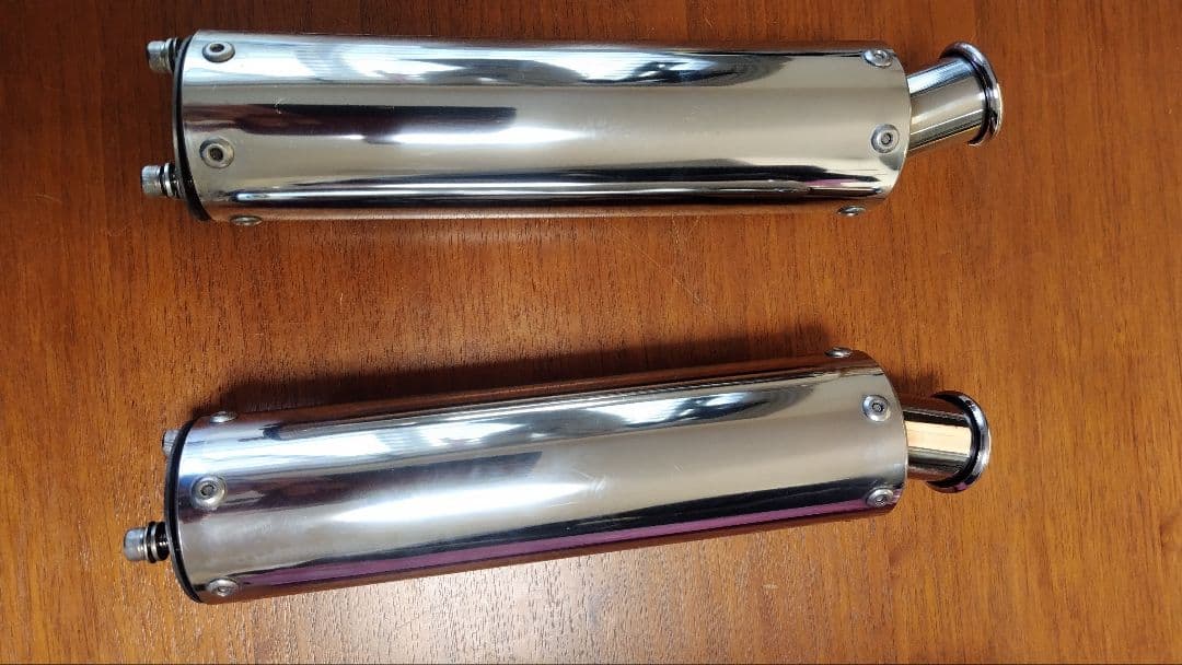 T2Racing ステンレスサイレンサー　 約30cm　逆三角形