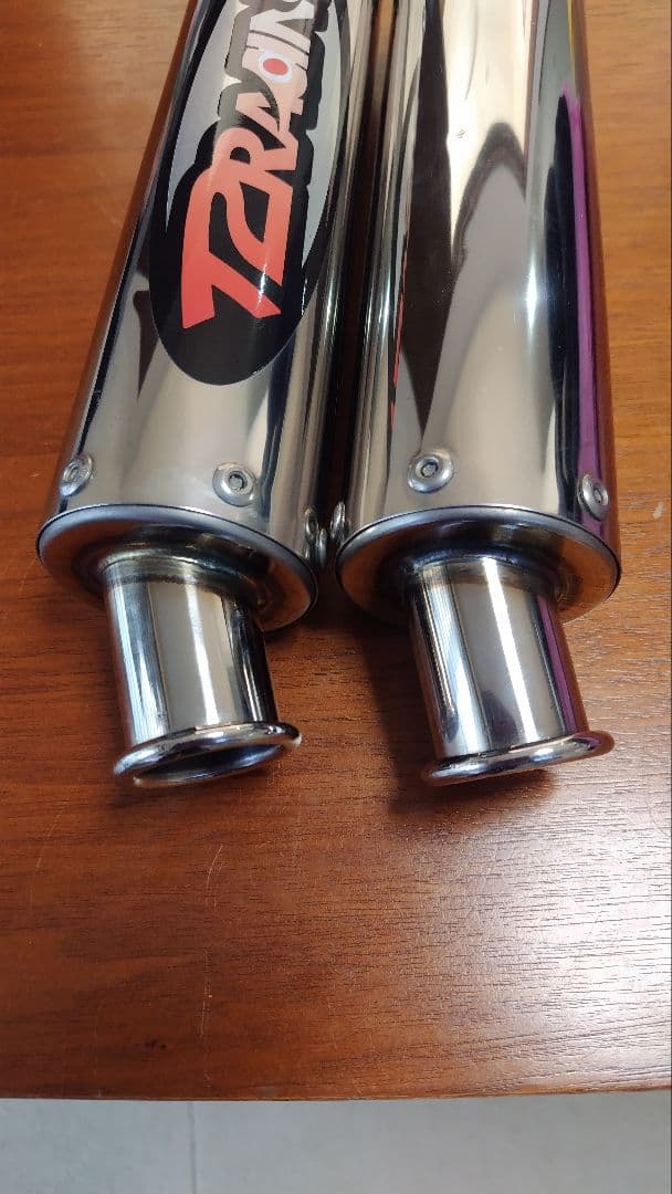 T2Racing ステンレスサイレンサー　 約30cm　逆三角形