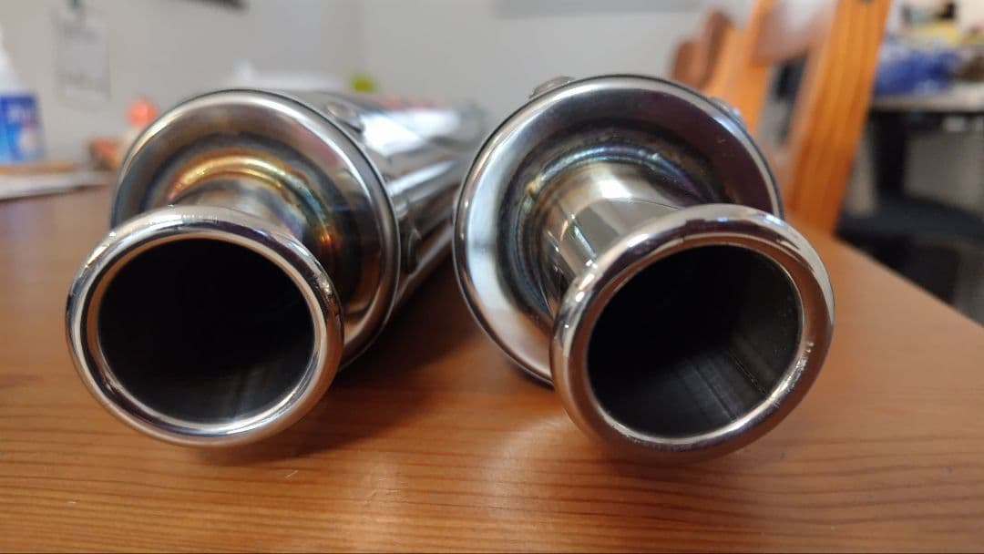 T2Racing ステンレスサイレンサー　 約30cm　逆三角形