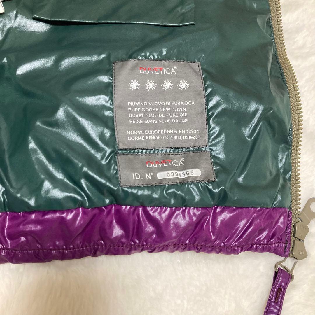 【極美品】DUVETICA デュベティカ　フード付　高級ダウンベスト　紫　大人気