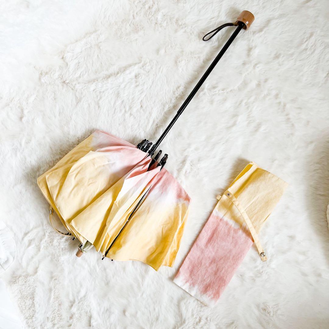 レディース ベンガラ染 晴雨兼用 UVカット 日傘 ２段折りたたみ傘 小宮商店