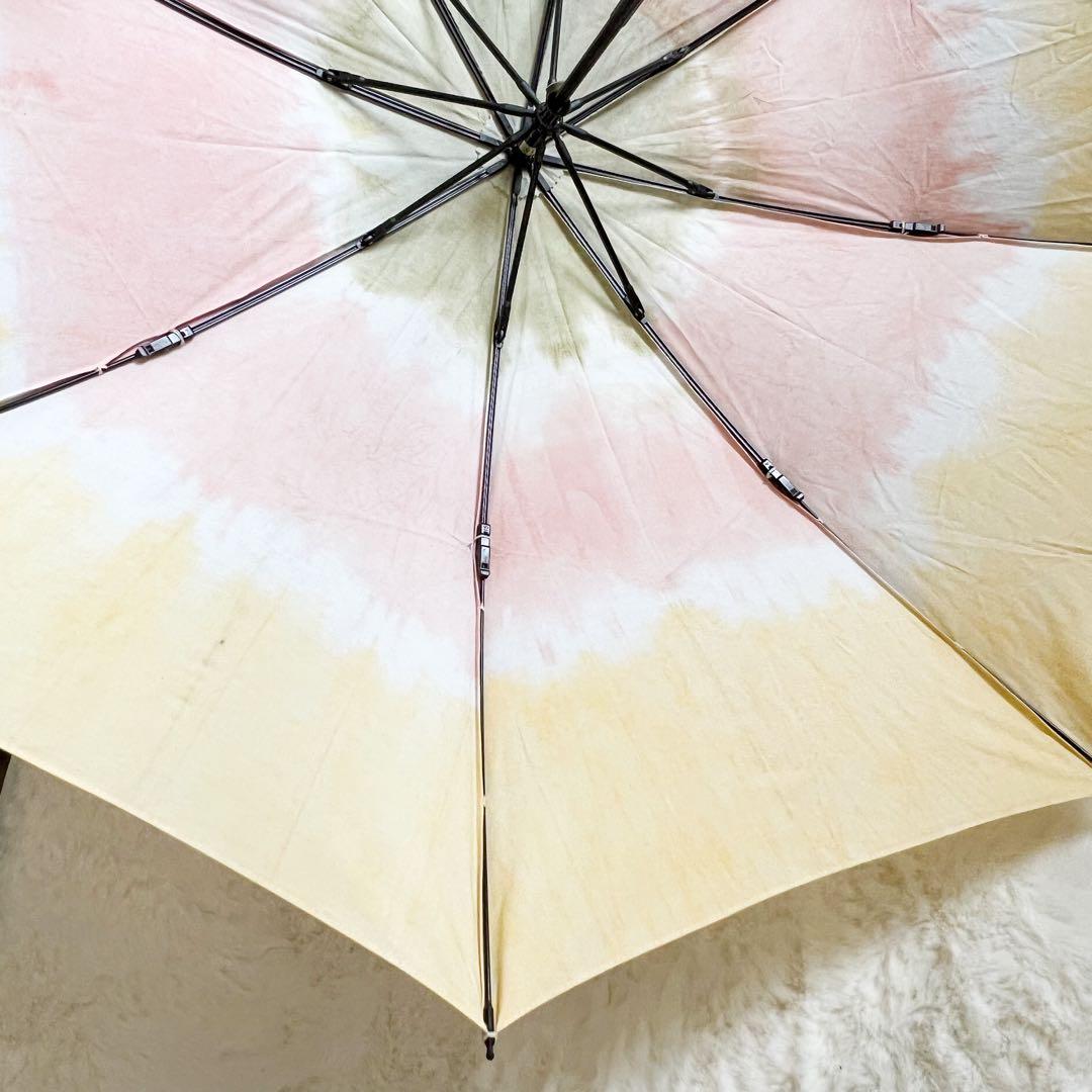 レディース ベンガラ染 晴雨兼用 UVカット 日傘 ２段折りたたみ傘 小宮商店