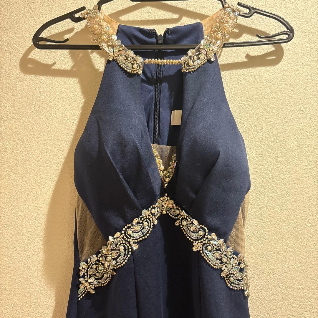 AR ANGEL ネイビービーズドレス S