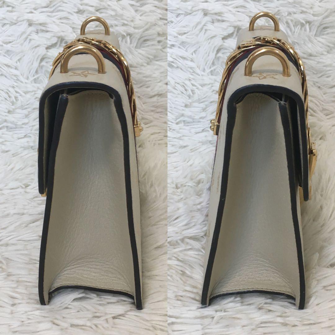 【極美品】グッチ ショルダーバッグ シルビィ ビー スター ウェブライン