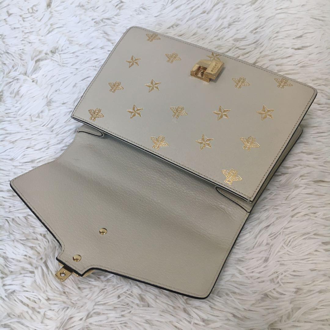 【極美品】グッチ ショルダーバッグ シルビィ ビー スター ウェブライン