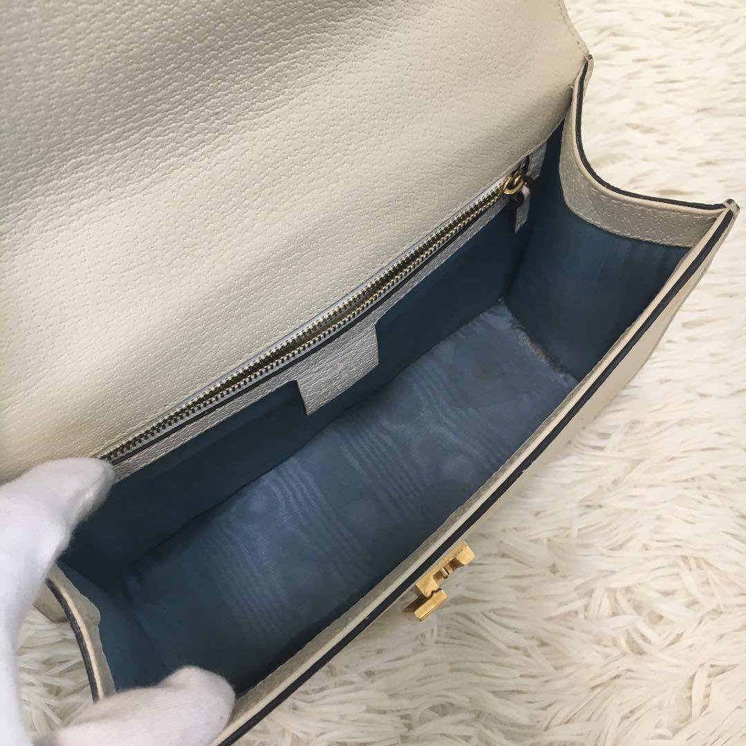 【極美品】グッチ ショルダーバッグ シルビィ ビー スター ウェブライン