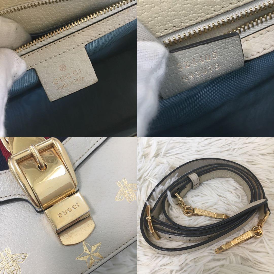 【極美品】グッチ ショルダーバッグ シルビィ ビー スター ウェブライン