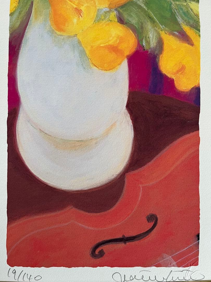 限定版画　額入り　エディション番号、証明書.直筆サイン19/140 ジニー・キム