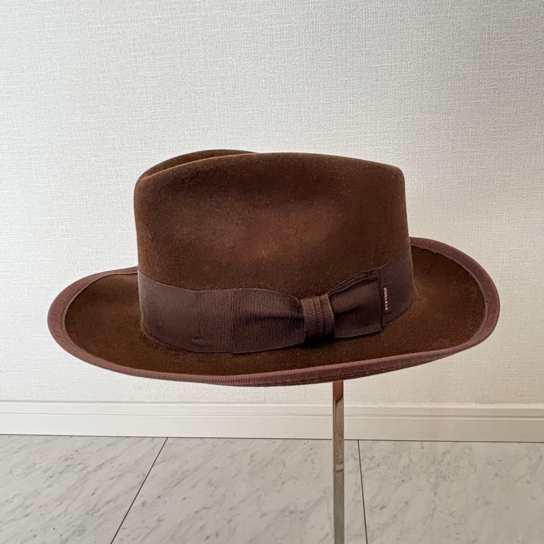 極美品✨STETSON ステットソン 中折れハット ブラウン 7 3/8