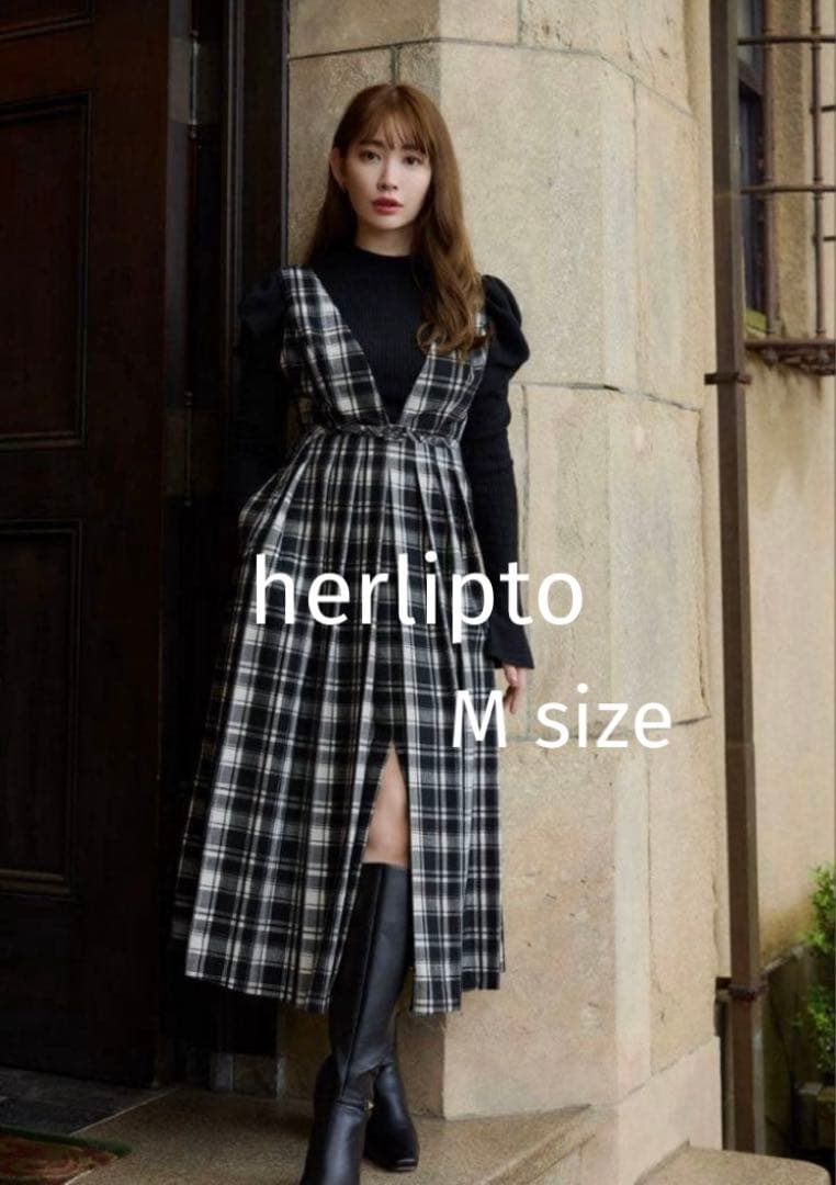 新品 herlipto Classic Plaid Jumper Dress