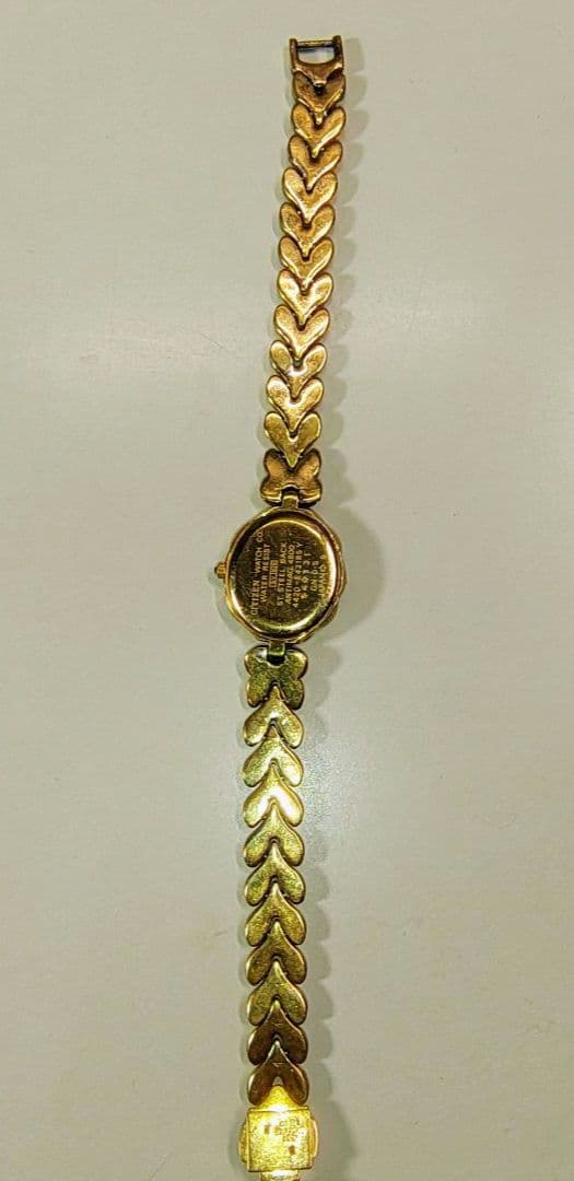 シチズン エクシード sv925 銀製 ゴールド ダイヤ1p QZ 腕時計 稼働