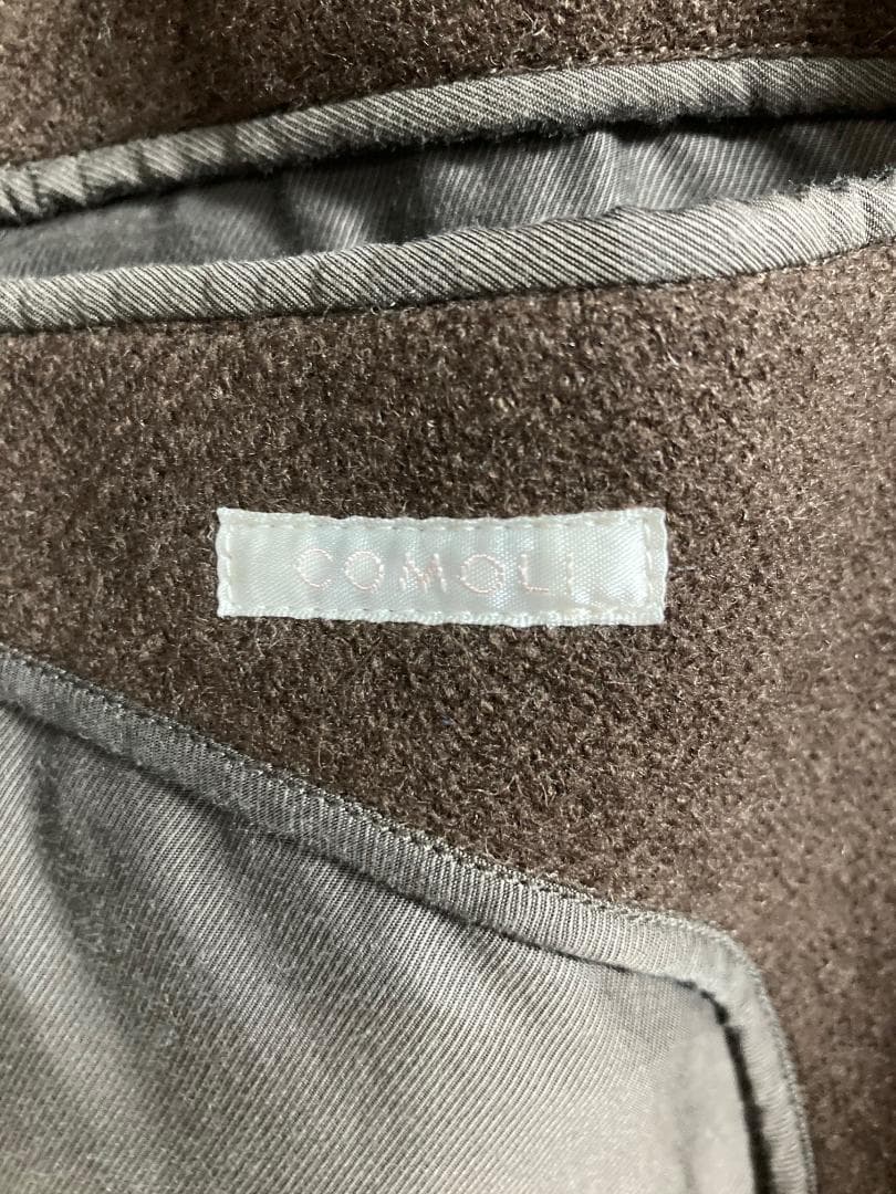 新品 COMOLI ヤクメルトン ショールカラーコート J03-04011