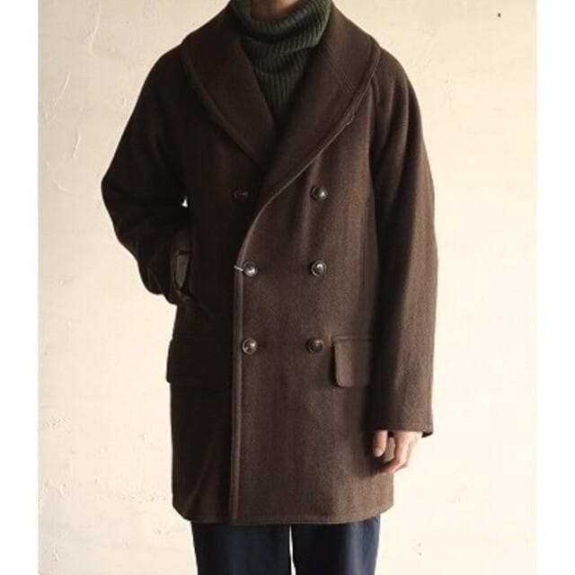 新品 COMOLI ヤクメルトン ショールカラーコート J03-04011