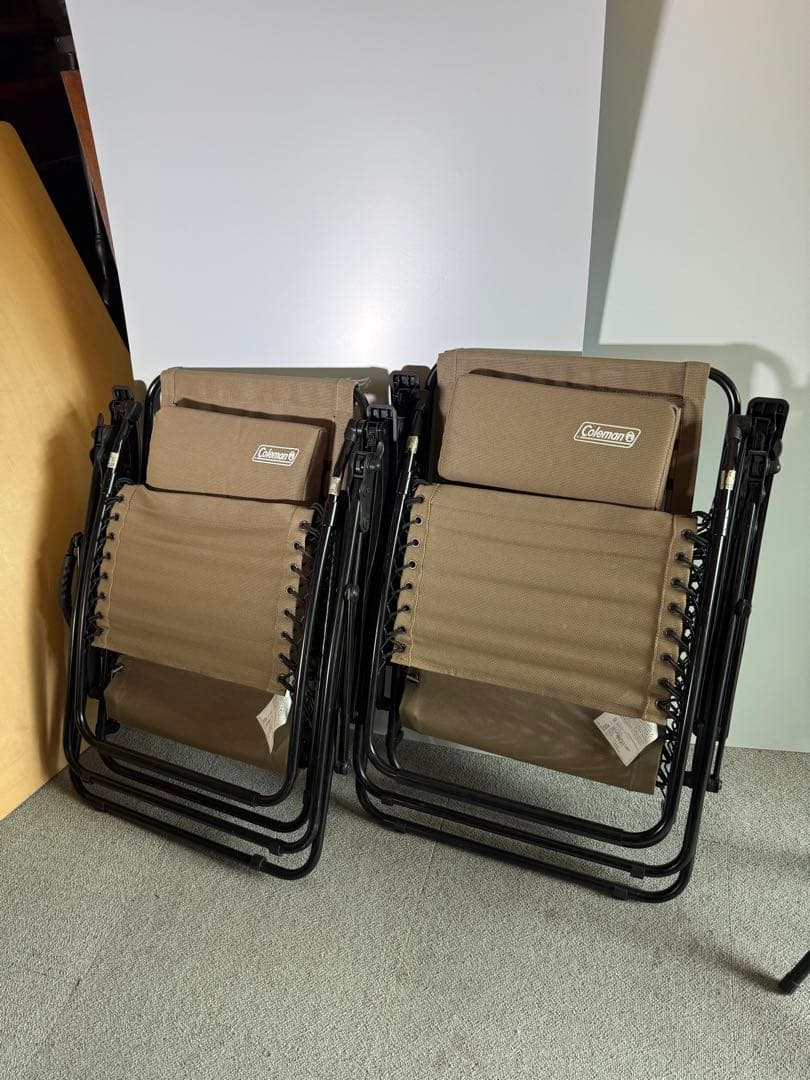 Coleman インフィニティチェア 2脚 ベージュ 折りたたみ リクライニング