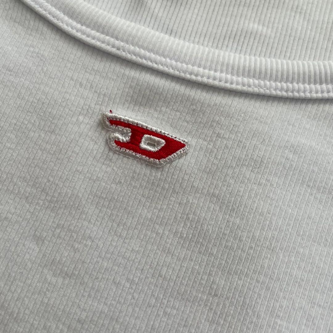 DIESEL 長袖Tシャツ ホワイト Y2K カットソー
