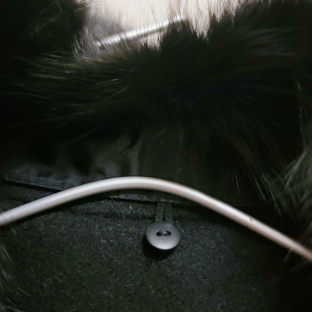 【EPOCA】美品 ウールロングコート フォックスファー　クリーニング済み40